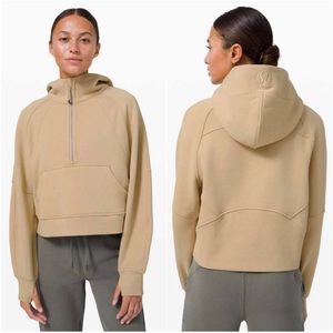 Lululemon Scuba 1/2 Zip Oversized Hoodie in Tan